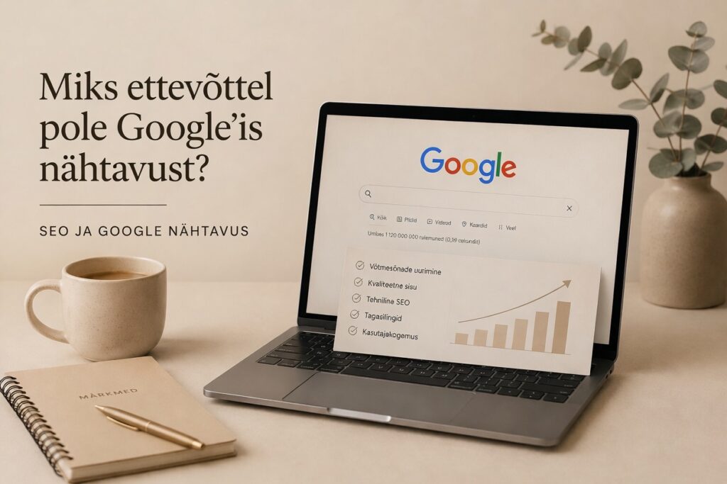 miks ettevõttel pole Google'is nähtavust SEO